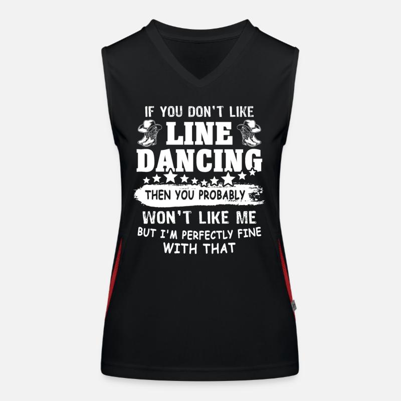Line Dance Line Dancing Funktionelles Kontrast-Tank Top für Frauen