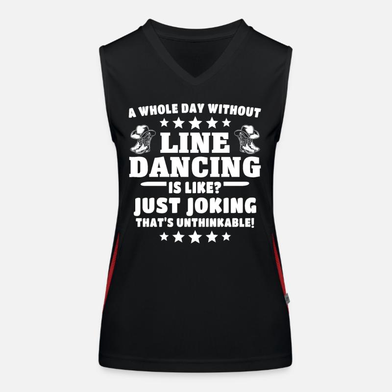 Line Dance Line Dancing Funktionelles Kontrast-Tank Top für Frauen