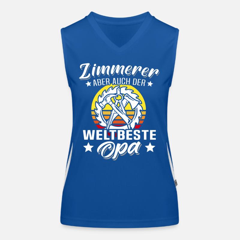 Zimmermann Opa Zimmerer Grossvater Funktionelles Kontrast-Tank Top für Frauen
