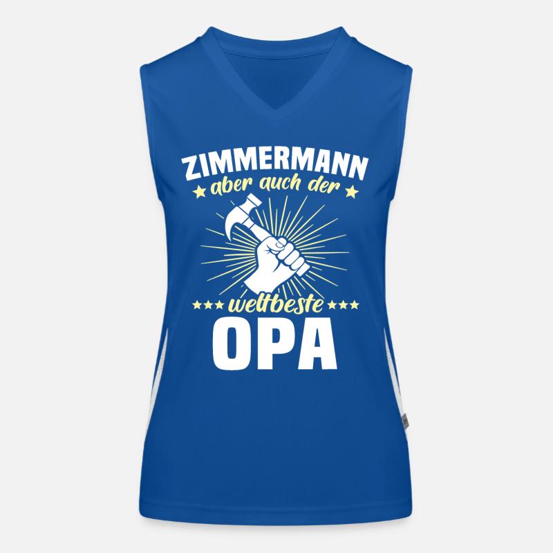 Zimmermann Opa Zimmerer Grossvater Funktionelles Kontrast-Tank Top für Frauen