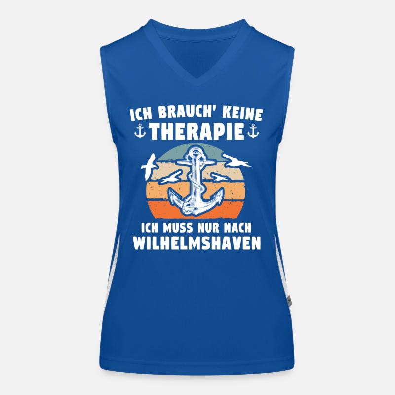 Wilhelmshavener Sprüche Wilhelmshaven Funktionelles Kontrast-Tank Top für Frauen
