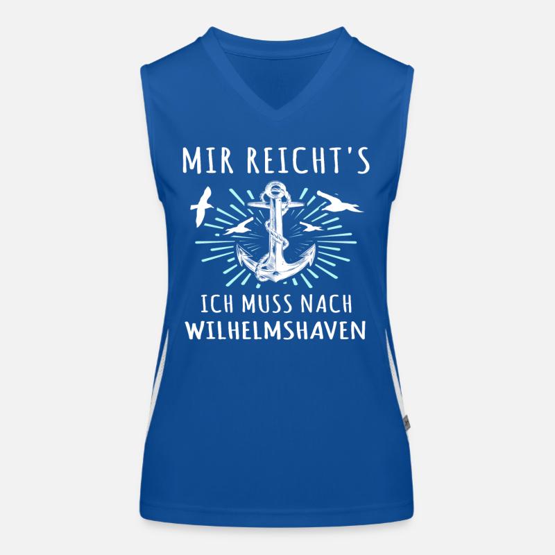 Wilhelmshavener Sprüche Wilhelmshaven Funktionelles Kontrast-Tank Top für Frauen