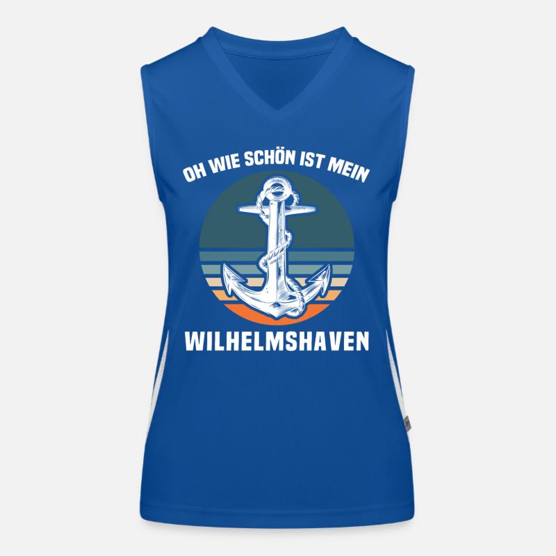 Wilhelmshaven Sprüche Wilhelmshavener Spruch Funktionelles Kontrast-Tank Top für Frauen