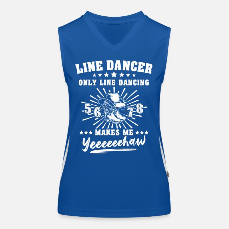 Line Dancing Line Dancer Funktionelles Kontrast-Tank Top für Frauen