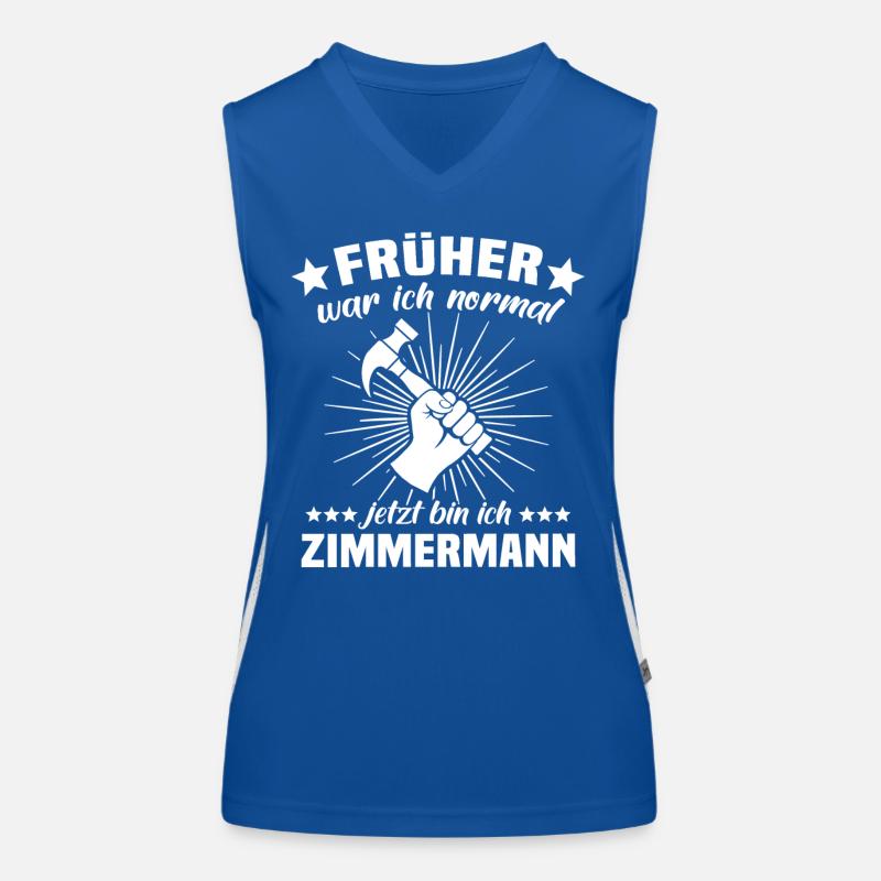 Zimmermann Beruf Zimmerer Funktionelles Kontrast-Tank Top für Frauen