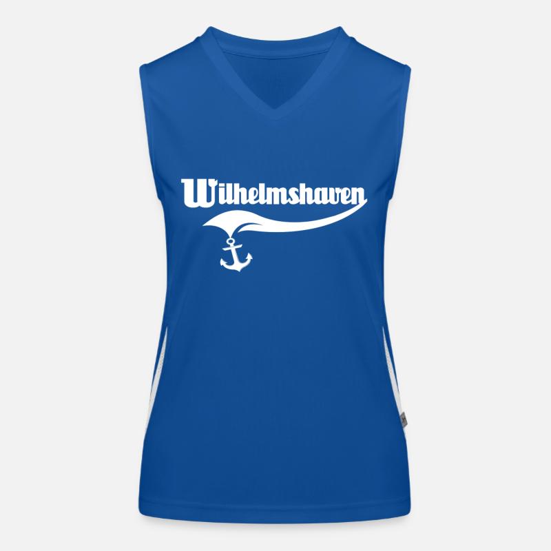 Wilhelmshaven motif Wilhelmshavener Débardeur respirant contrasté Femme