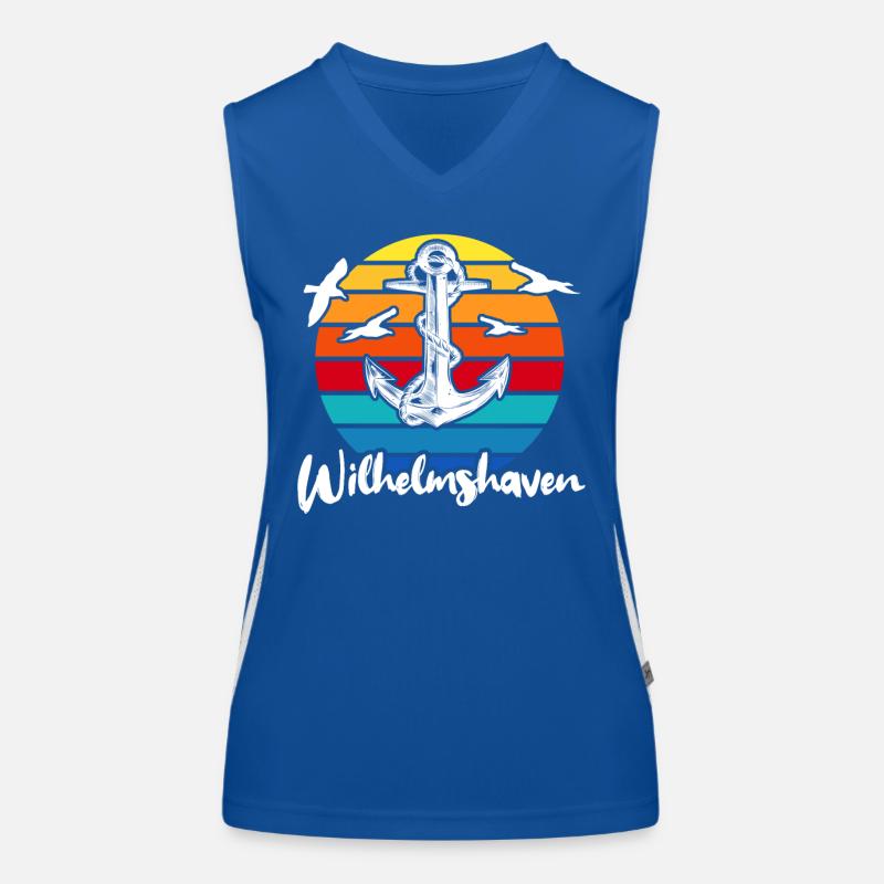 Wilhelmshaven motif Wilhelmshavener Débardeur respirant contrasté Femme