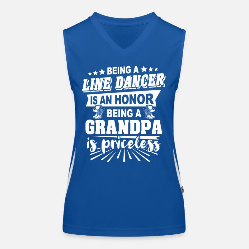 Line Dancing Opa Funktionelles Kontrast-Tank Top für Frauen