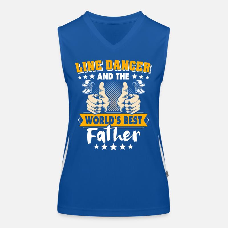 Line Dance Papa Line Dancing Vater Funktionelles Kontrast-Tank Top für Frauen