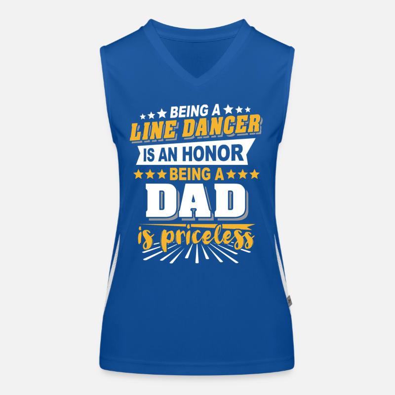 Line Dance Papa Line Dancing Vater Funktionelles Kontrast-Tank Top für Frauen
