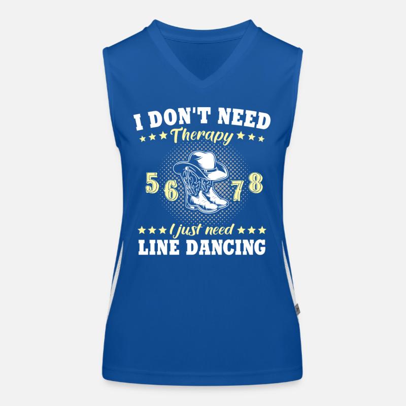 Line Dancing Funktionelles Kontrast-Tank Top für Frauen