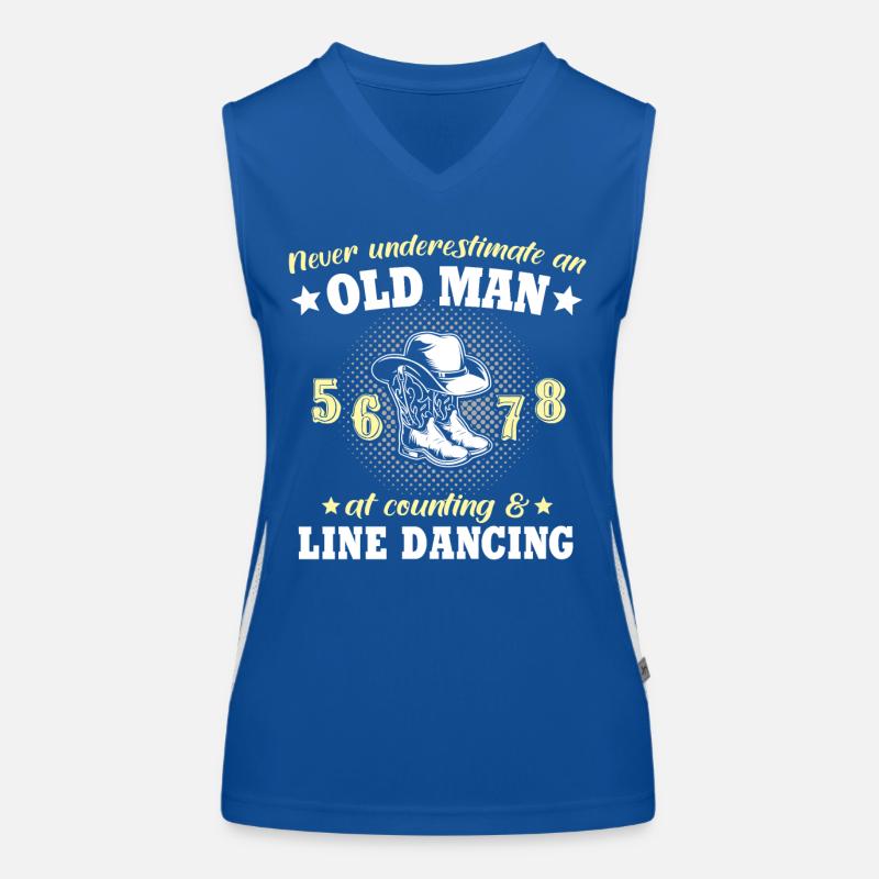 Unterschätze Line Dance Mann Funktionelles Kontrast-Tank Top für Frauen