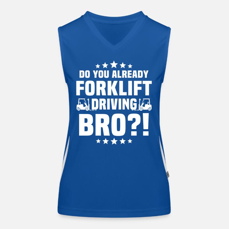 Staplerfahrer Gabelstapler Funktionelles Kontrast-Tank Top für Frauen