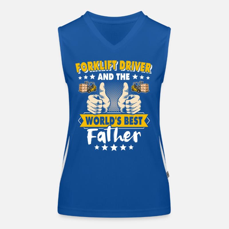 Gabelstapler Papa Staplerfahrer Funktionelles Kontrast-Tank Top für Frauen