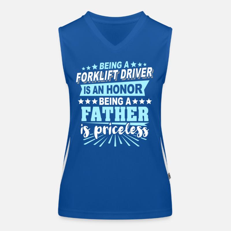 Forklift Papa Forklift Driver Women's Functional Contrast Tank Top