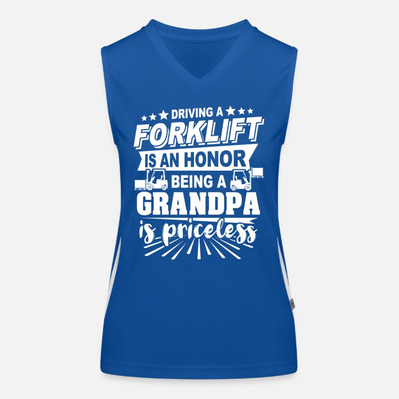 Staplerfahrer Opa Funktionelles Kontrast-Tank Top für Frauen