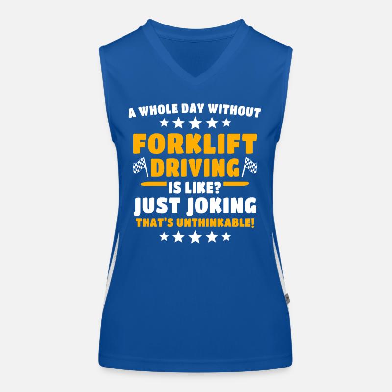 Gabelstapler Staplerfahrer Funktionelles Kontrast-Tank Top für Frauen