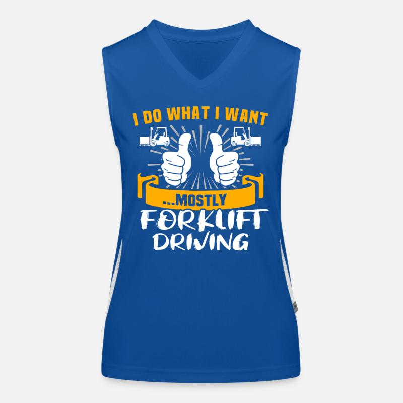 Forklift truck driver Women's Functional Contrast Tank Top