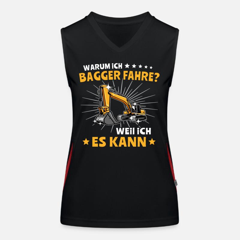 Baggerfuehrer Baggerfahrer Funktionelles Kontrast-Tank Top für Frauen