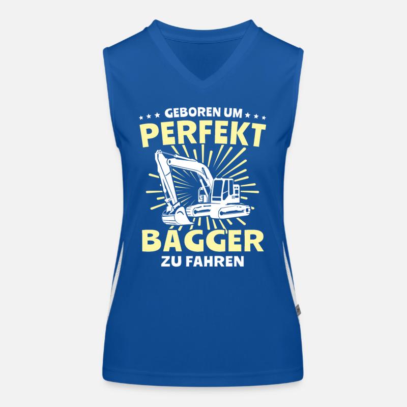 Baggerfuehrer Baggerfahrer Funktionelles Kontrast-Tank Top für Frauen