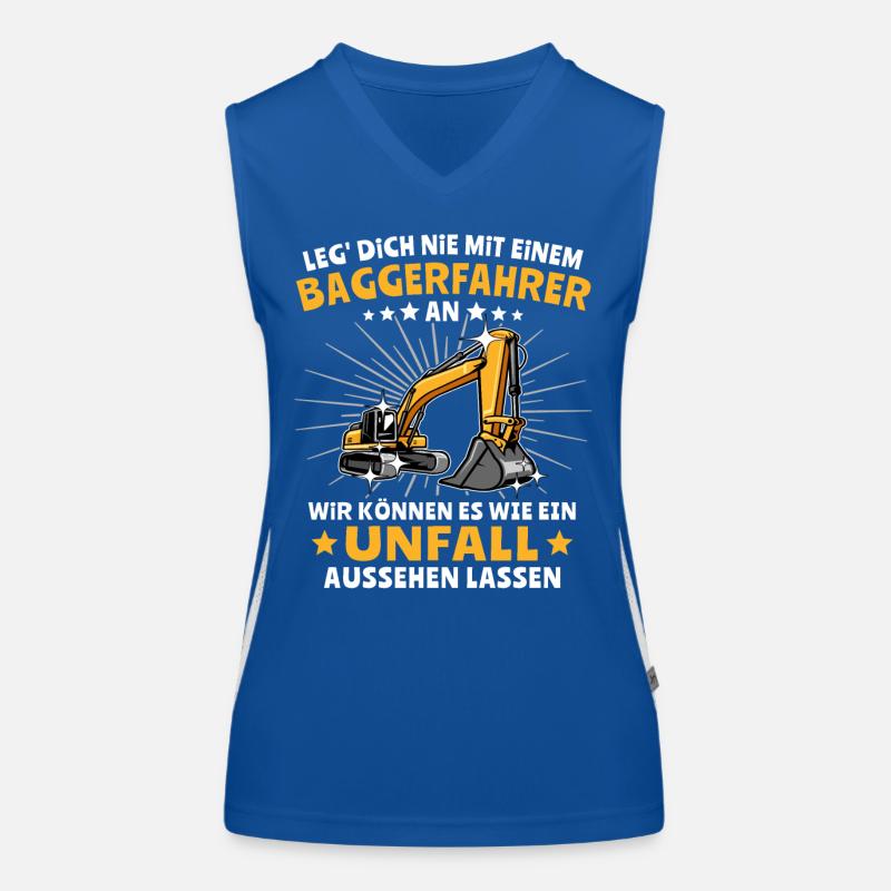 Baggerfuehrer Baggerfahrer Funktionelles Kontrast-Tank Top für Frauen