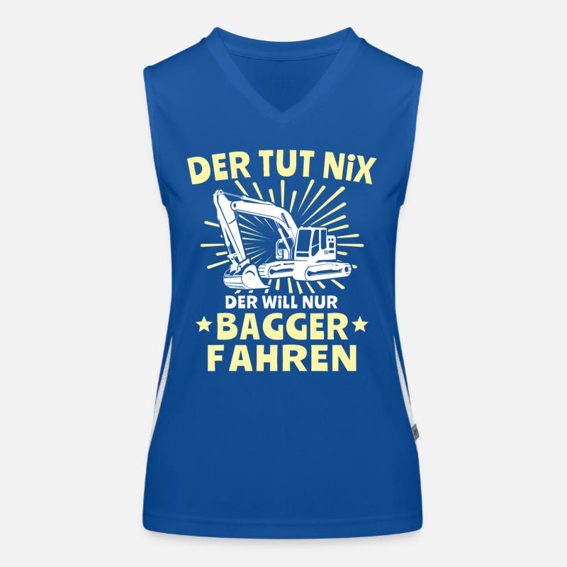 Baggerfuehrer Baggerfahrer Funktionelles Kontrast-Tank Top für Frauen