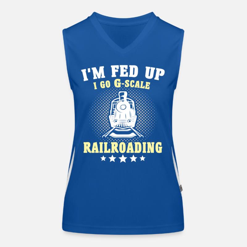 Gartenbahn Modelleisenbahn Spur G Funktionelles Kontrast-Tank Top für Frauen