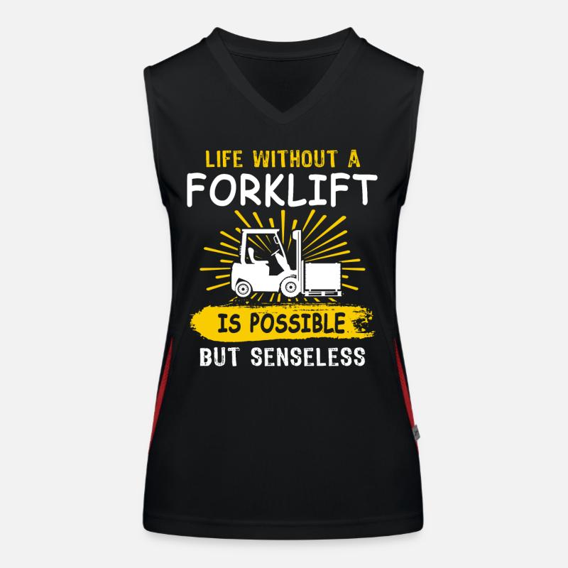 Stapler Gabelstapler Funktionelles Kontrast-Tank Top für Frauen