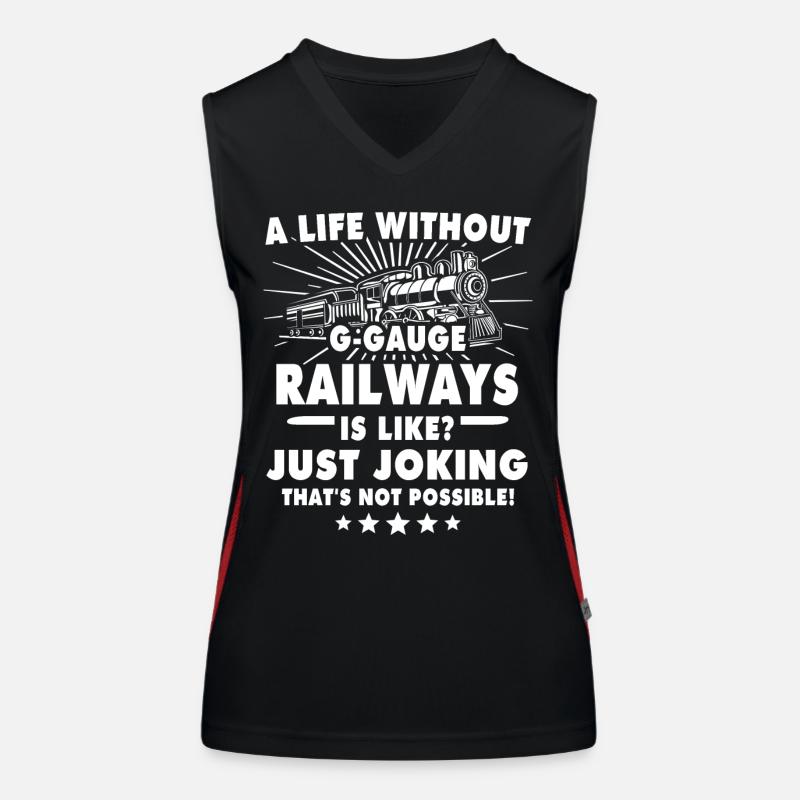 Gartenbahn Modellbahn Spur G Funktionelles Kontrast-Tank Top für Frauen