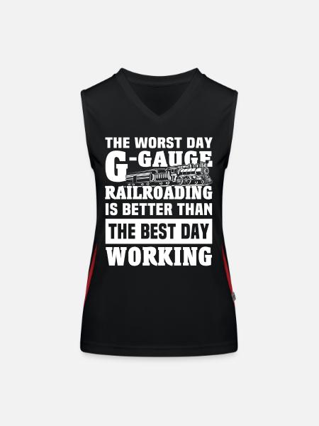Gartenbahn Spur G Modelleisenbahn - Funktionelles Kontrast-Tank Top für Frauen - Schwarz/Rot - Vorne