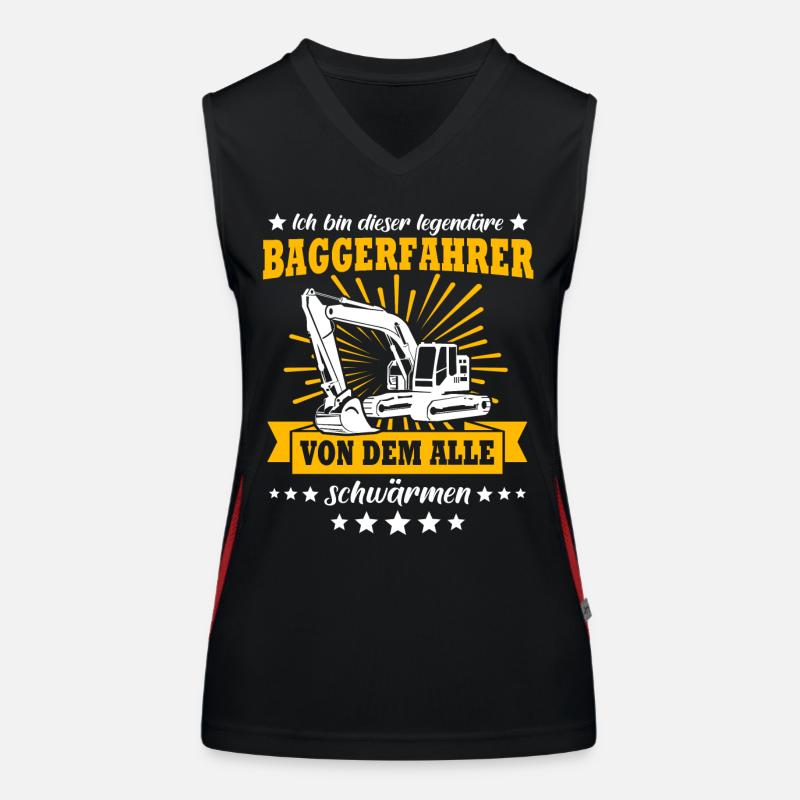 Baggerführer Baggerfahrer Funktionelles Kontrast-Tank Top für Frauen