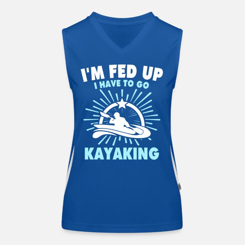 Kayaking Kayaker Funktionelles Kontrast-Tank Top für Frauen