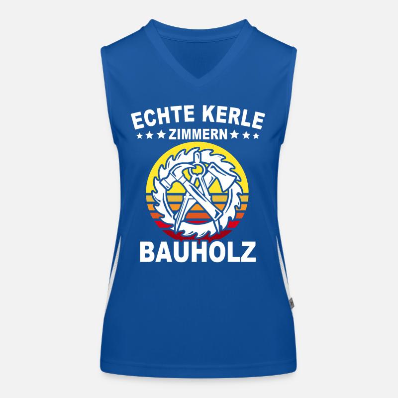 Zimmermann Zimmerer Zimmerleute Funktionelles Kontrast-Tank Top für Frauen