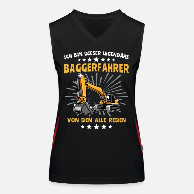 Baggerfahrer Bagger Funktionelles Kontrast-Tank Top für Frauen