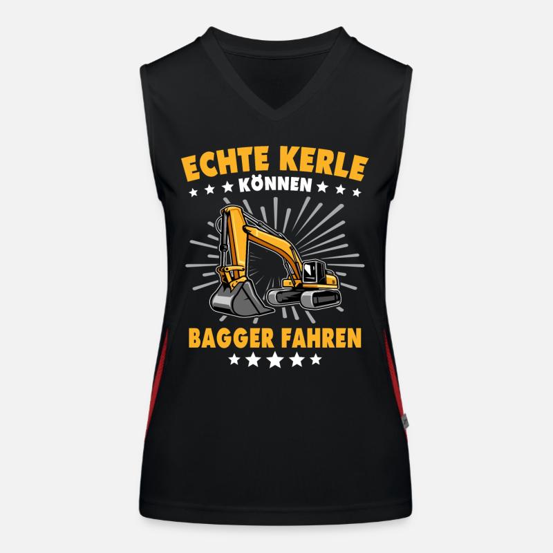Baggerfahrer Bagger Funktionelles Kontrast-Tank Top für Frauen