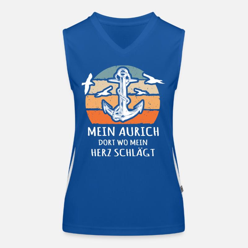 Auricher Sprüche Aurich Funktionelles Kontrast-Tank Top für Frauen