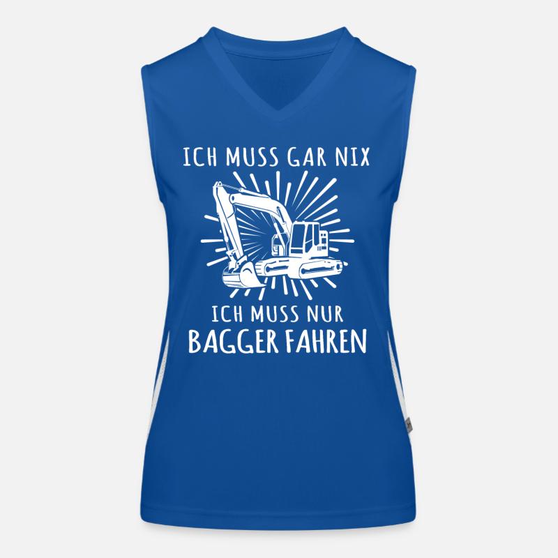 Baggerfuehrer Baggerfahrer Funktionelles Kontrast-Tank Top für Frauen