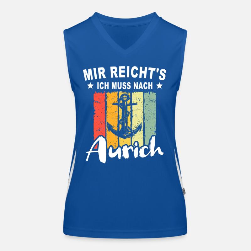 Aurich Sprüche Auricher Funktionelles Kontrast-Tank Top für Frauen