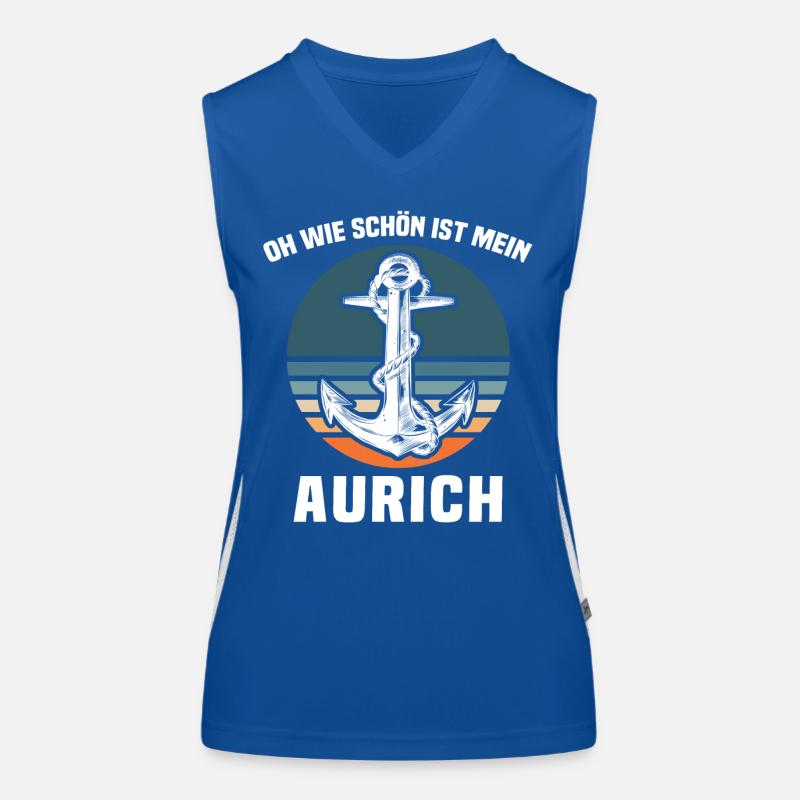 Aurich Sprüche Auricher Funktionelles Kontrast-Tank Top für Frauen