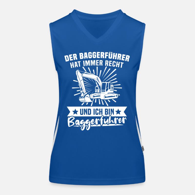 Baggerführer Bagger Baggerfahrer Funktionelles Kontrast-Tank Top für Frauen