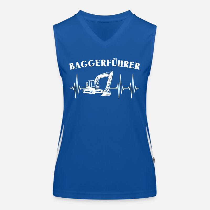 Baggerfahrer EGK Baggerführer Herzlinie Bagger Funktionelles Kontrast-Tank Top für Frauen
