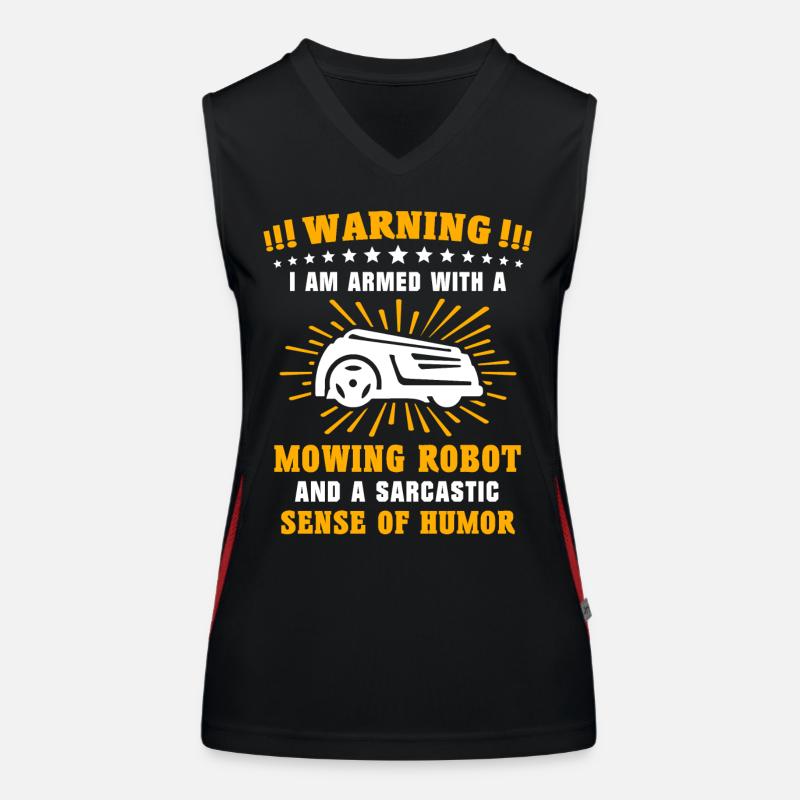 Robotic lawn mower Robot lawn mower Robotic lawn mower Women's Functional Contrast Tank Top