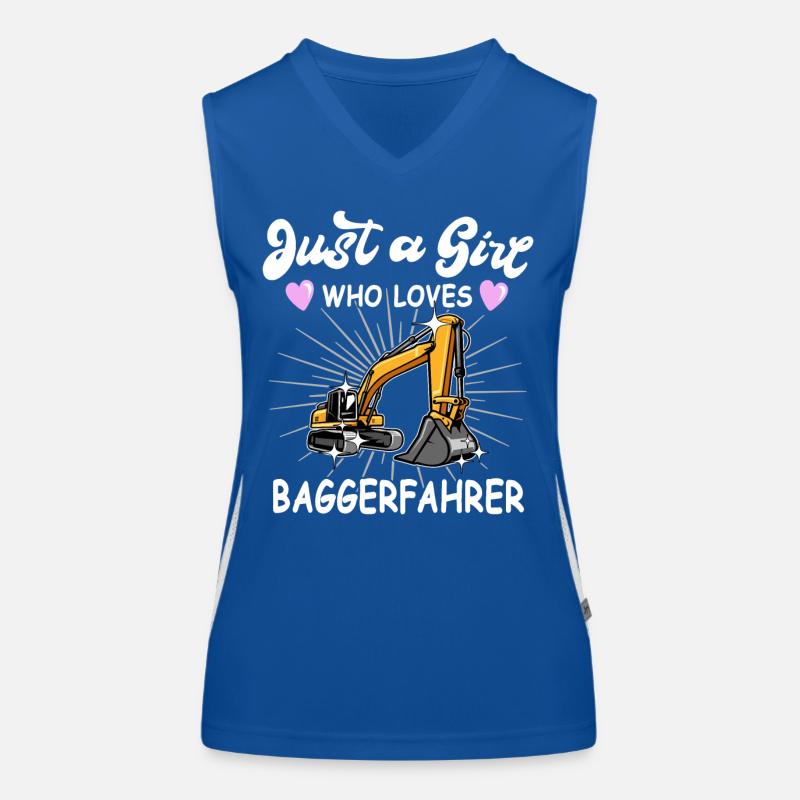 Baggerfuehrer Sprüche Baggerfahrer Funktionelles Kontrast-Tank Top für Frauen