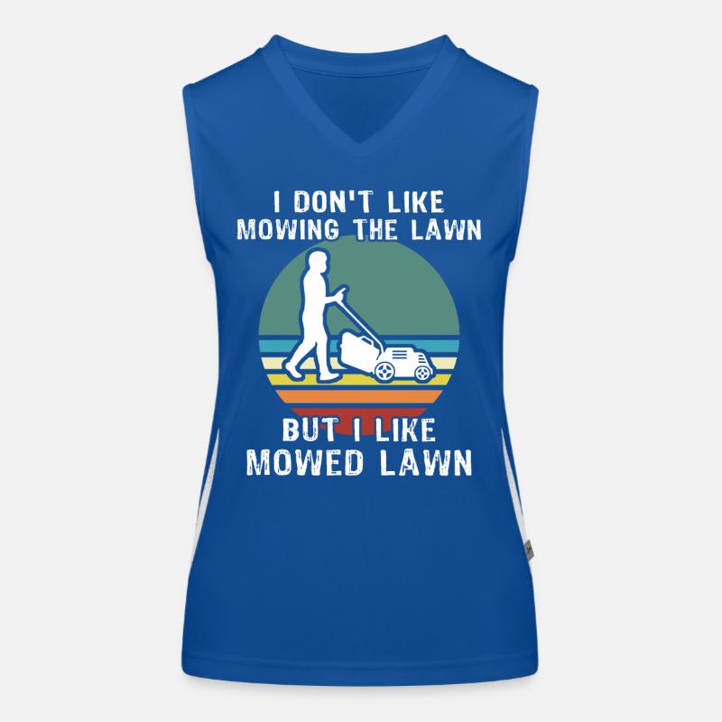 Rasen Mähen Funktionelles Kontrast-Tank Top für Frauen