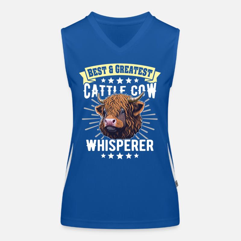Highland cattle Cattle Cows Women's Functional Contrast Tank Top