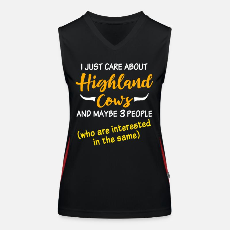 Highland cattle Cattle Cows Women's Functional Contrast Tank Top