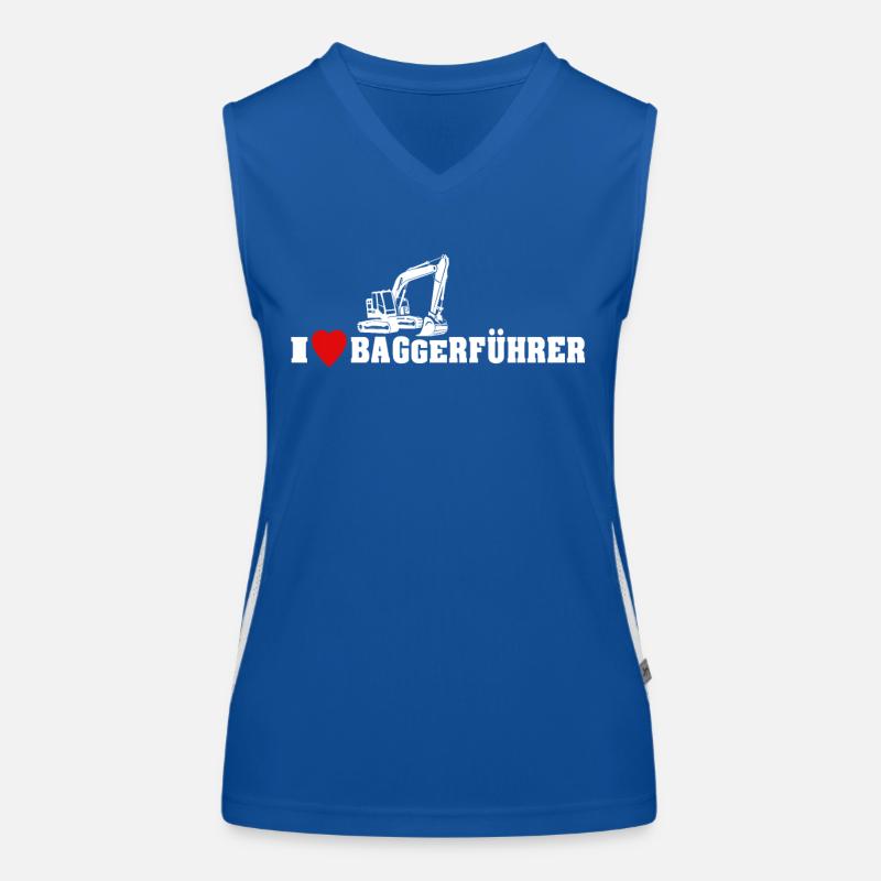 Bagger Ich Liebe Baggerfahrer Funktionelles Kontrast-Tank Top für Frauen