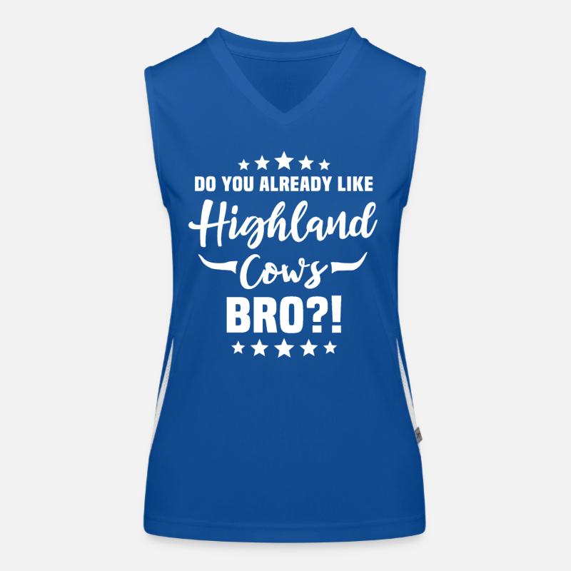 Highland cattle Women's Functional Contrast Tank Top