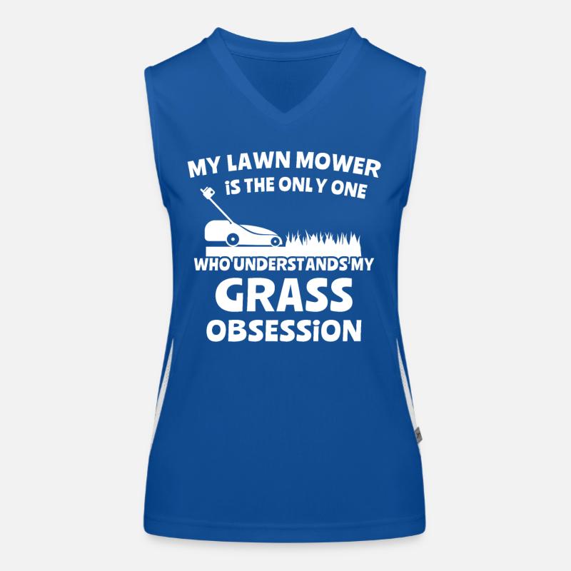 Rasen Mähen Funktionelles Kontrast-Tank Top für Frauen