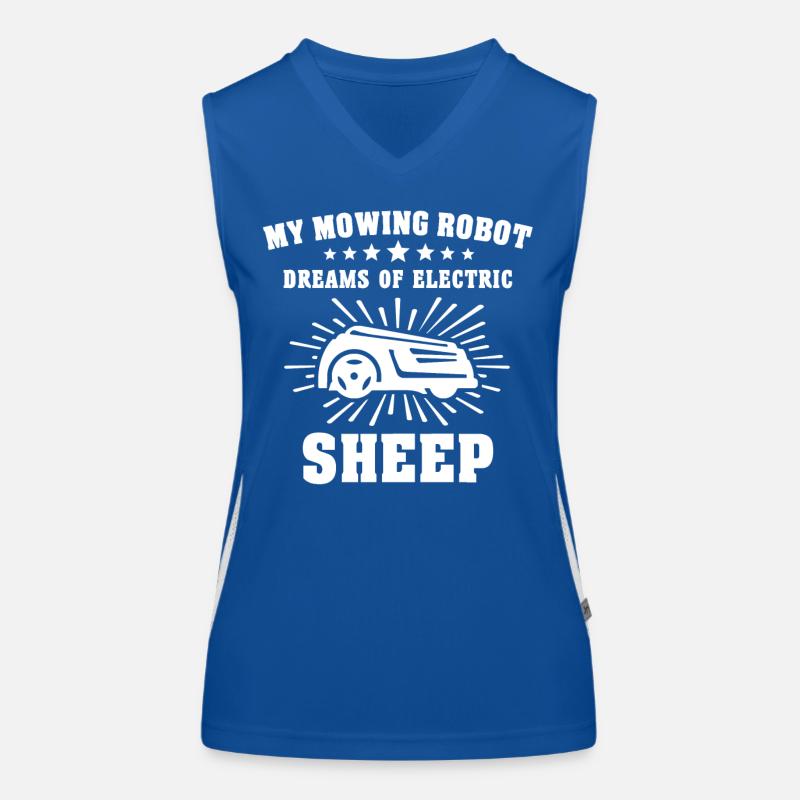 Mähroboter Funktionelles Kontrast-Tank Top für Frauen